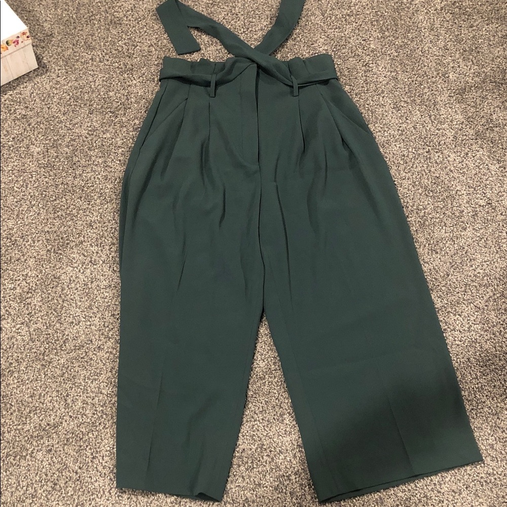 Babaton Dark Green wide leg trousers
